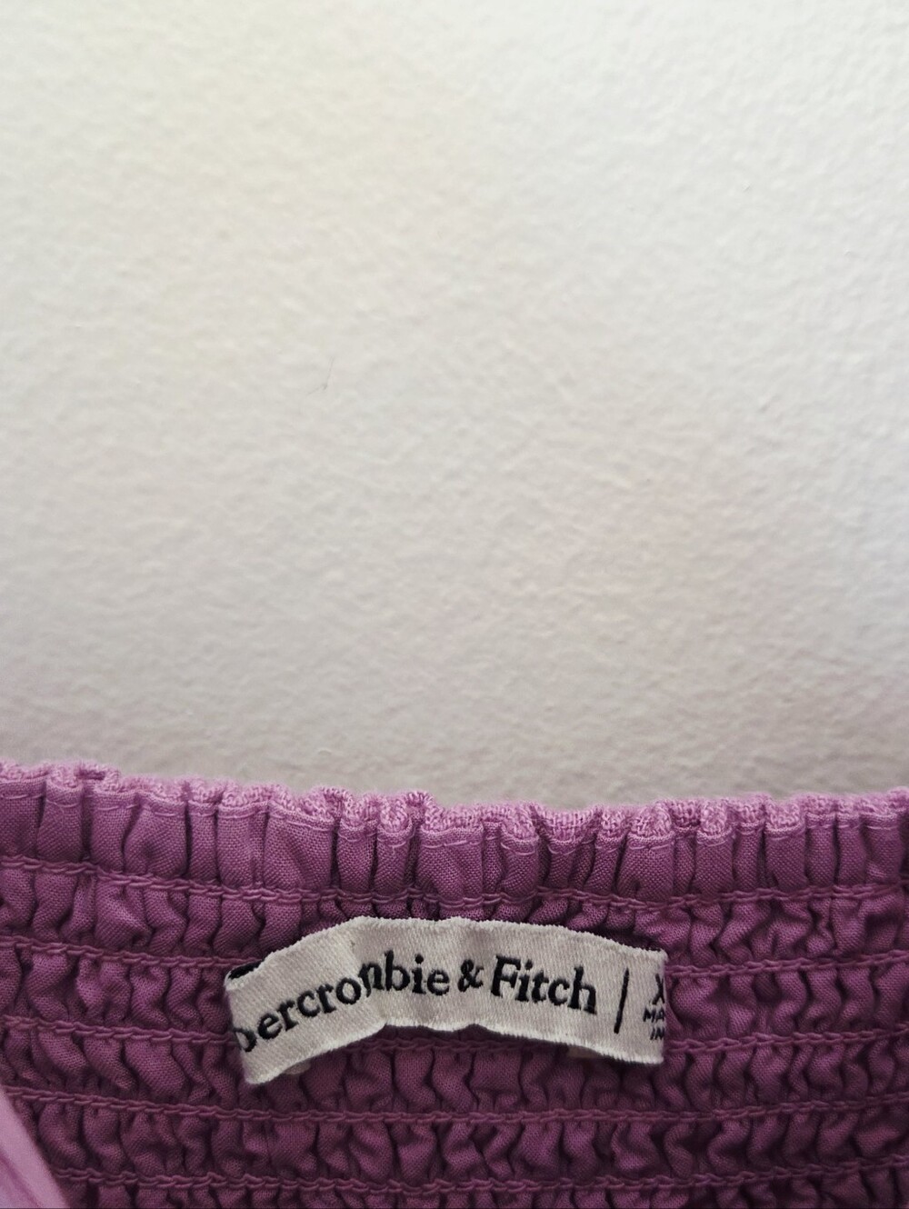 Abercrombie & Fitch linen-blend purple button-through tiered maxi dress XLT Tall - Picture 3 of 8